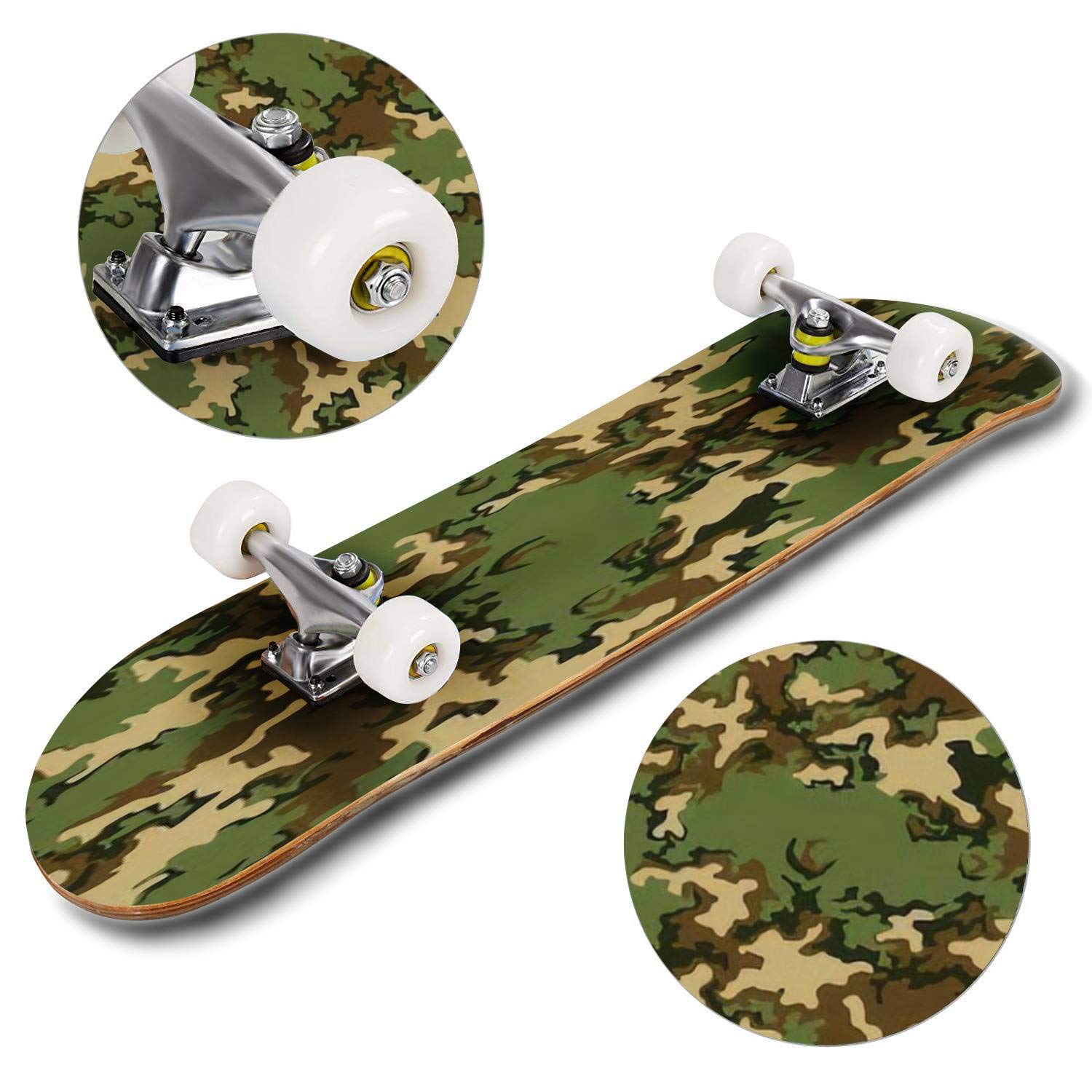 Amazon | クラシック 凹面 スケートボード 迷彩 テクスチャ シームレス